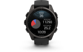 Spordikell Garmin fenix 8 43mm AMOLED,Saph,CrbnGry Ti/Blk,Blk/PebblGryBnd Sapphire Carbon Gray DLC Ti with Black Band