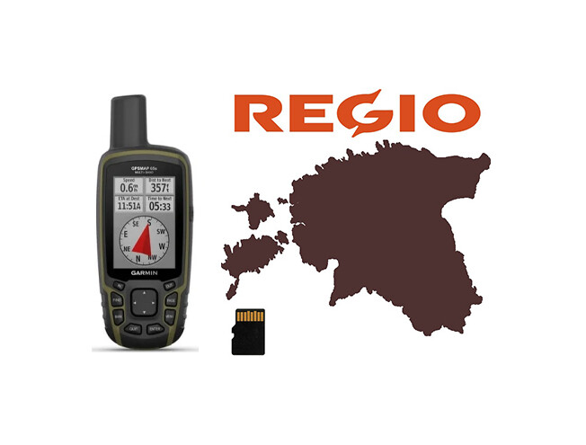 Käsi GPS Garmin GPSMAP 65s + Regio Teed mälukaart GPSMAP 65s + Regio Teed mälukaart