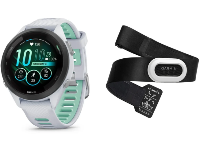 Spordikell Garmin Forerunner 265S Music, White + HRM-Pro Plus pulsivöö White + HRM-Pro Plus pulsivöö