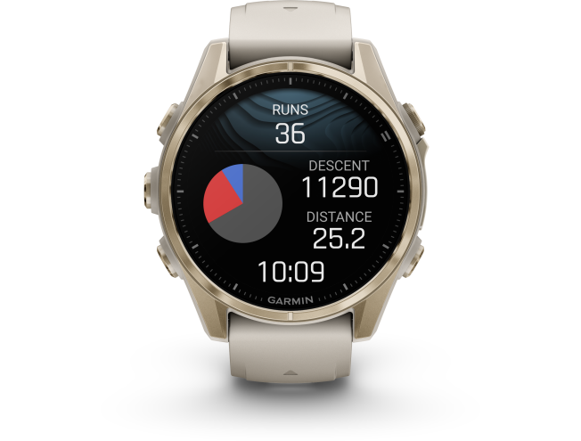 Spordikell fenix 8 43mm AMOLED Sapphire Soft Gold with Fog Gray Band