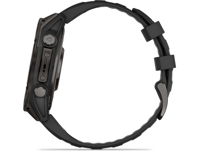 Spordikell Garmin fenix 8 47mm AMOLED,Saph,CrbnGryTi/Blk,Blk/PebbleGryBnd,EMEA Sapphire Carbon Gray DLC Ti with Black Band