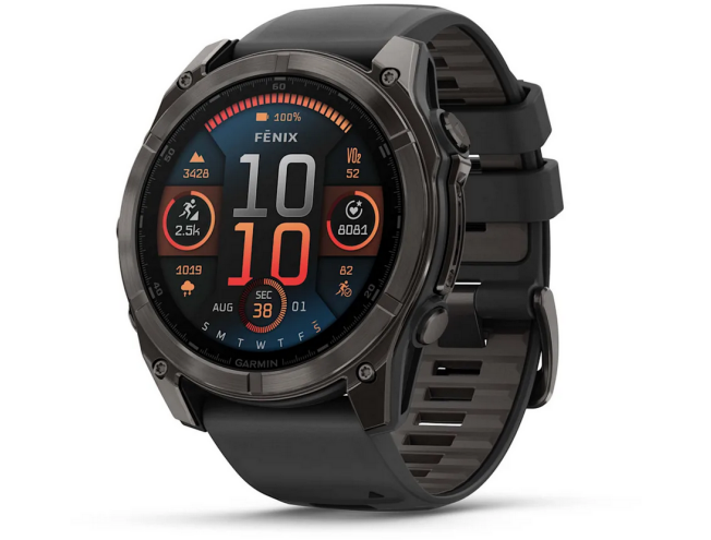 Spordikell Garmin fenix 8 51mm AMOLED,Saph,CrbnGryTi/Blk,Blk/PebbleGryBnd,EMEA Sapphire Carbon Gray DLC Ti with Black band