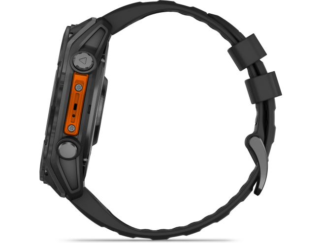 Spordikell Garmin fenix 8 51mm AMOLED,Glass/SS,SlateGray Steel/Black,BlkBnd,WW Slate Gray with Black band