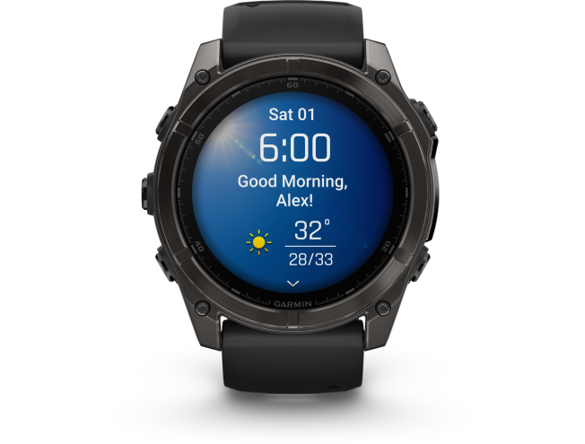 Spordikell Garmin fenix 8 51mm AMOLED,Saph,CrbnGryTi/Blk,Blk/PebbleGryBnd,EMEA Sapphire Carbon Gray DLC Ti with Black band