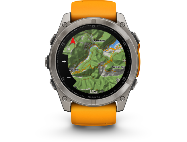 Spordikell fenix 8 51mm AMOLED Sapphire Titanium with Orange Band